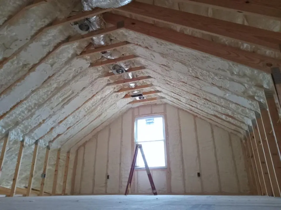 Spray foam roofing application for Crawl Space Insulation project in New Lenox